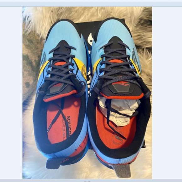 Saucony Men Hiking Shoes Endorphin Speed Outdoor Jogging Sneaker 11.5 Blue New - Picture 7 of 9